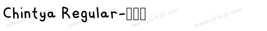 Chintya Regular字体转换